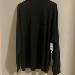 Mens black Essential long sleeve shirt